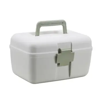 

Portable Large Capacity Medicine Chest Cabinet Double Layer Health Box Family Home Drug Holder Storage Organizer First Aid Kit