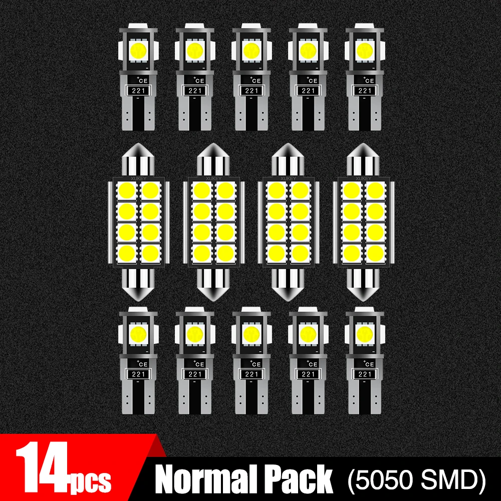 Car LED Interior Lights Kit Map Dome Courtesy Cargo Door Bulbs Pack Courtesy Glove Box Lamps For Opel Insignia A 2008 - Цвет: Normal pack