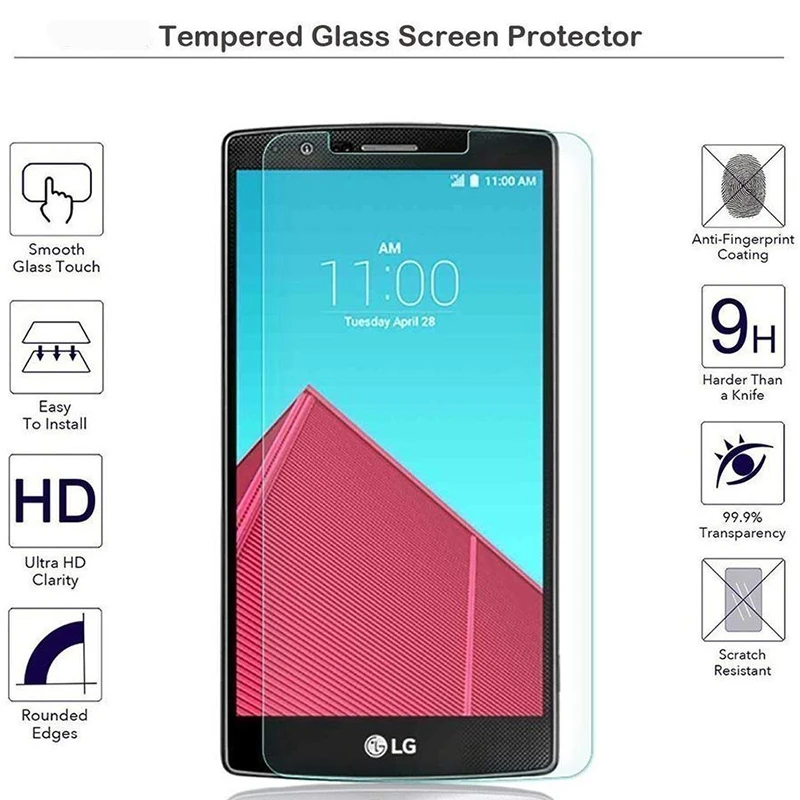 Закаленное стекло для LG G3 G4 G5 G6 V10 LG G Stylo G4 Stylus анти-осколки защитная пленка HD прозрачная защитная пленка защитное стекло