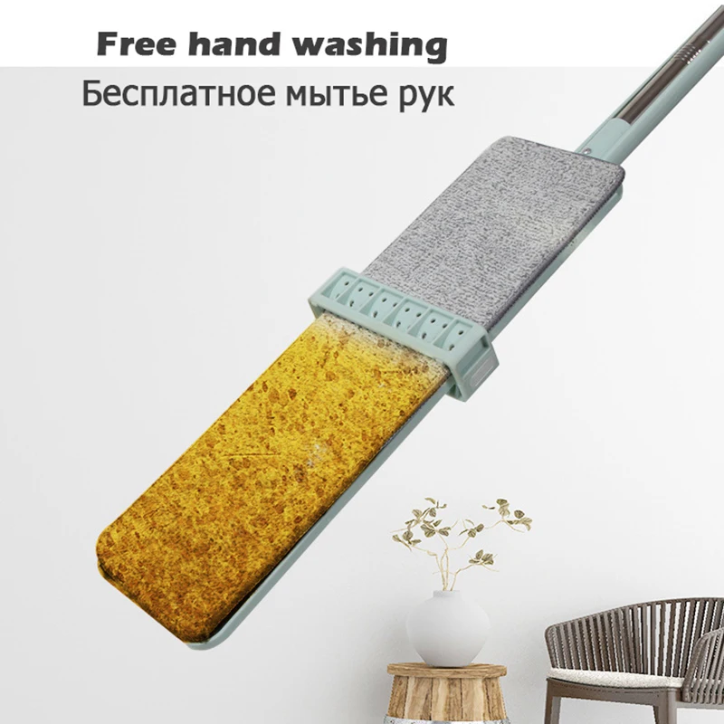 Najtaniej Self Wringing magiczny mop bezpłatne mycie rąk płaski mop automatyczny Spin 360 obracanie drewniane podłogi urządzenie czyszczące z mopem leniwe czyszczenie gospodarstwa domowego