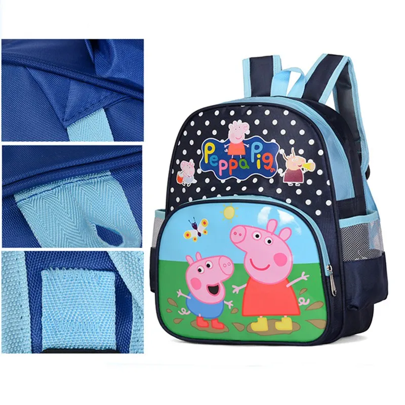 Peppa игрушки "Свинка", Свинка Пеппа, действий футболка с рисунком персонажей игры «мешок школы милые распылитель ранцевого типа для собак рюкзаки в форме игрушек со Свинкой Пеппой; подарок на день рождения