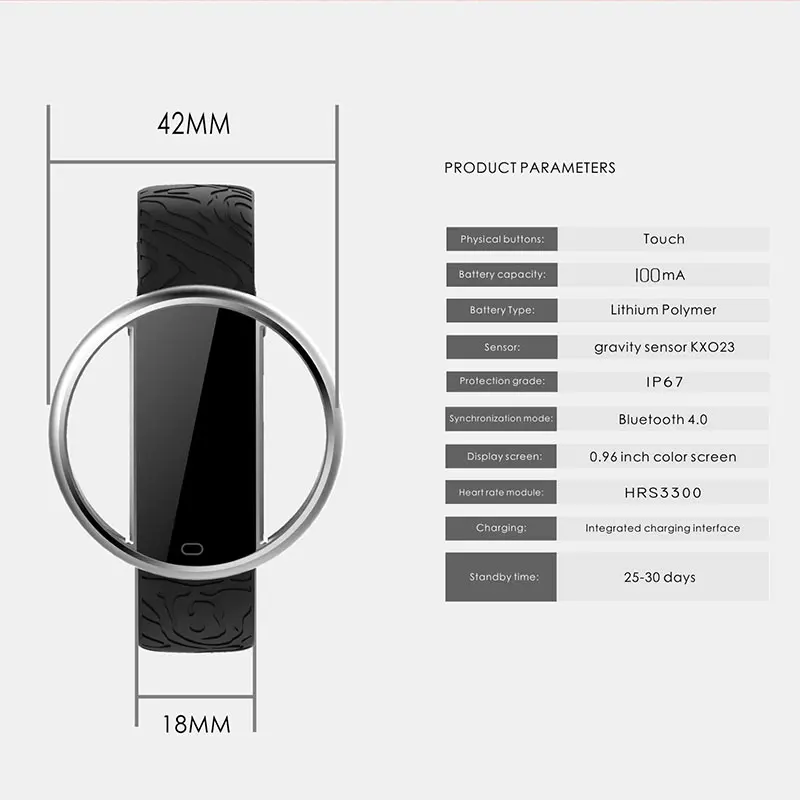 FocuSmart умные браслеты E99 фитнес-трекер ECG HRV монитор сердечного ритма кровяное давление умный Браслет для IOS/Android