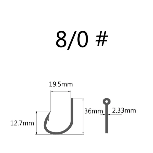 50pcs Mustad Hooks Jig Bait Deep Ocean  10827np# 4X Strong  Barbed Fishhook  Pesca Anzol Iron Board H
