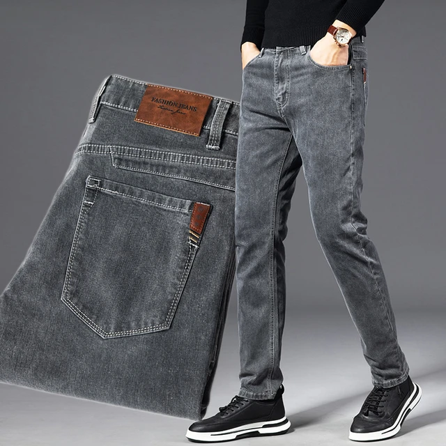 Vintage Mens Pant Big Size 29-38 40 Autumn Summer Denim Jeans Men