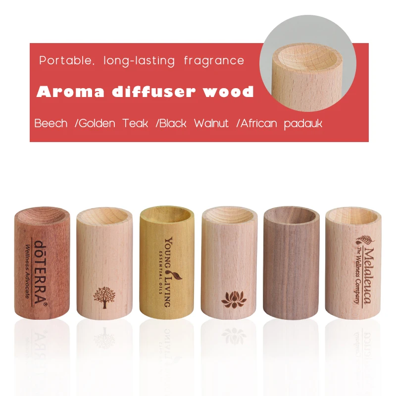 New Product Aromatherapy Locket Wood Perfume Car Diffusing Wood Jewelry Screw Essential Oil Diffuser for Man Woman