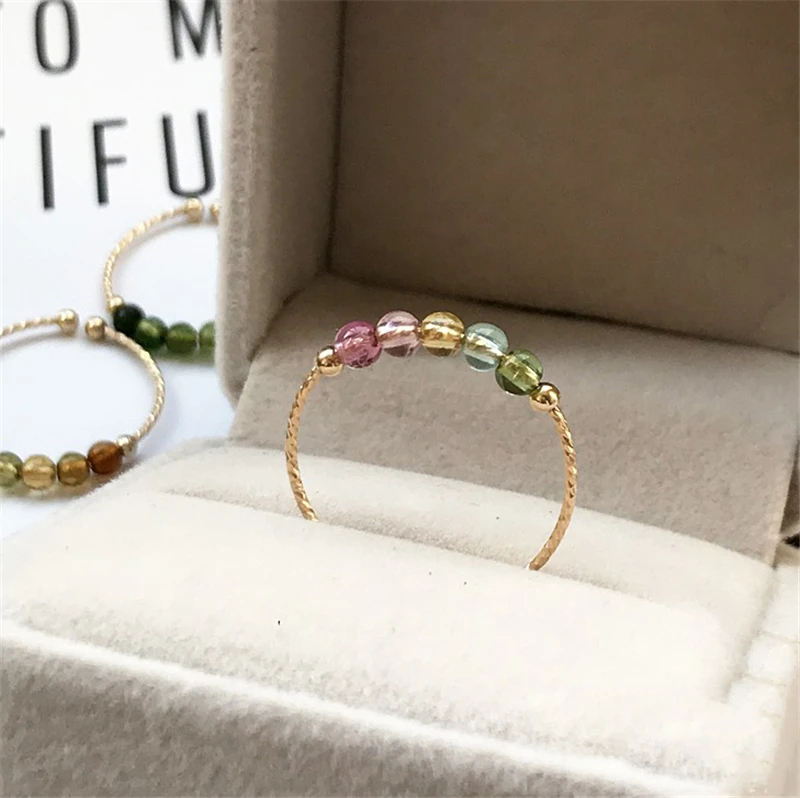 Natural Jasper Rings 14K Gold Filled Knuckle Rings Gold Jewelry Mujer Bague Femme Handmade Minimalism Jewelry Boho Women Ring linen jewelry storage trays boho earrings ring bracelet watch display stands necklace organizers holders store decor