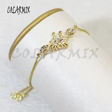 10 Шт Крабовые браслеты радужные Кристальные Браслеты хрустальные аксессуары соединители браслеты ювелирные изделия для женщин 5754