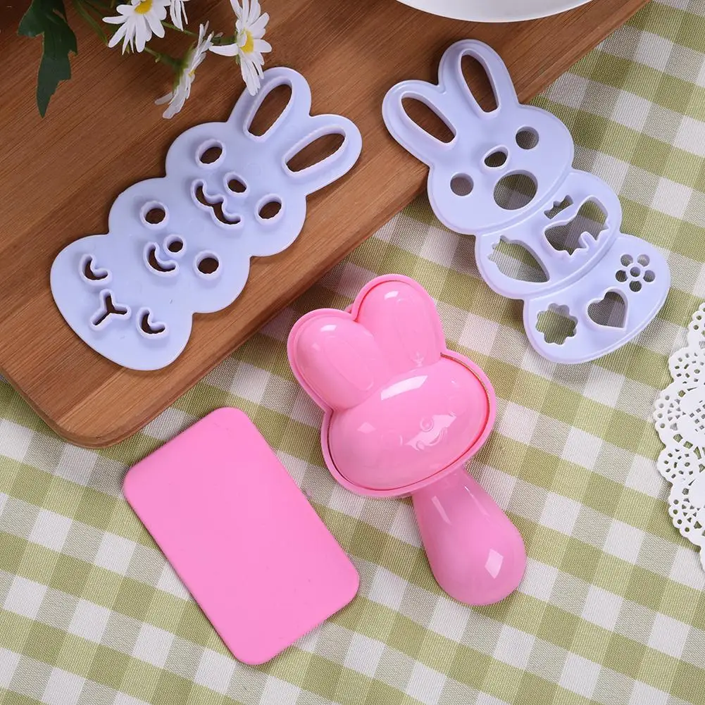 Маленькая форма для рисовых шариков в форме кролика, милые DIY суши Bento Nori, детская кухонная форма для риса, Новое поступление