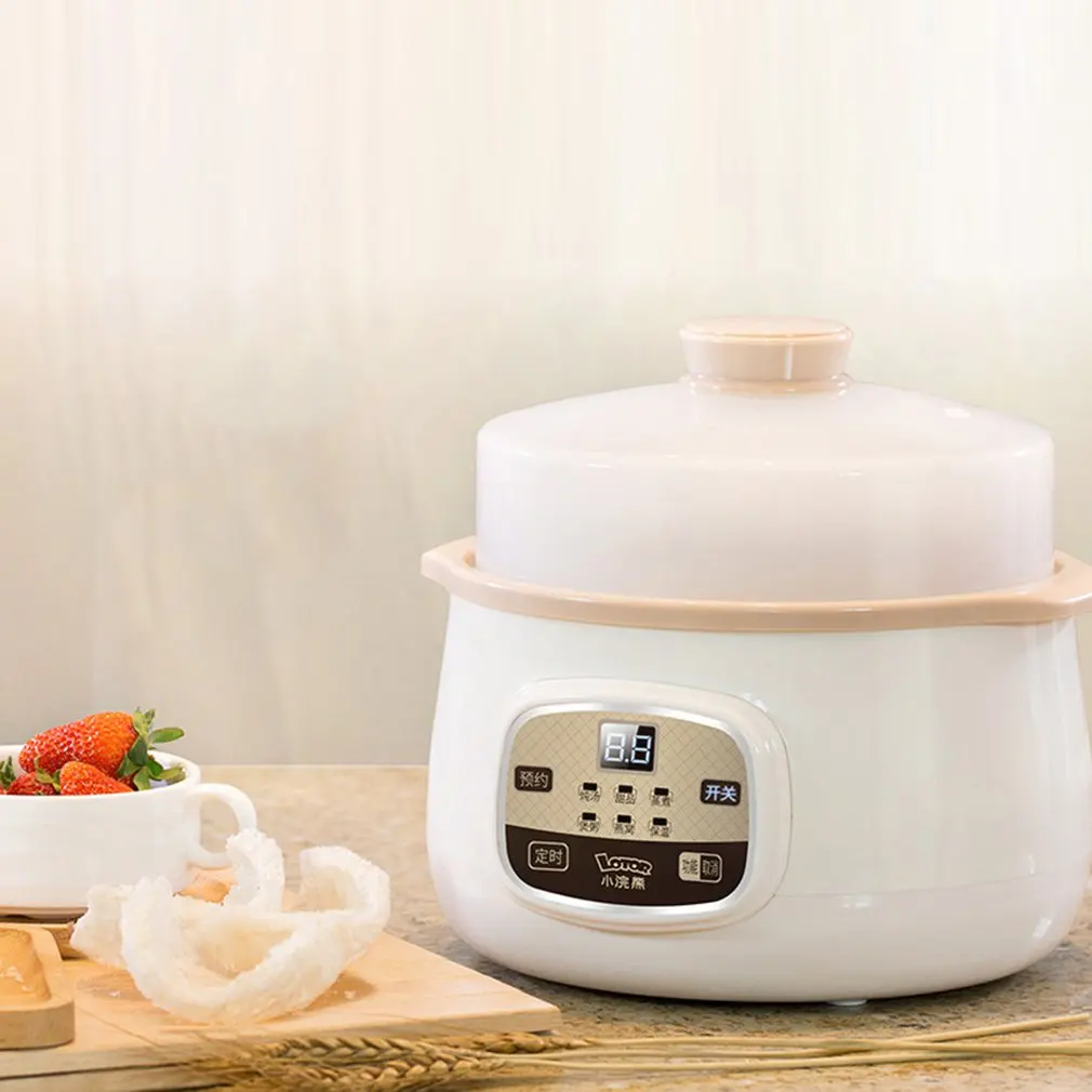 Fully Automatic PP & Ceramic Electric Multifunction Cooked Boiled Braised Stewed Steamed Cooker Steamer Home