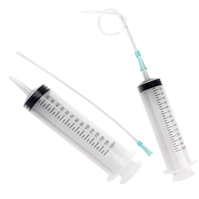 

150-300 ml Plastic Syringe Large Capacity Syringe Transparent Reusable Measuring Injection Syringe Nutrient Hydroponics