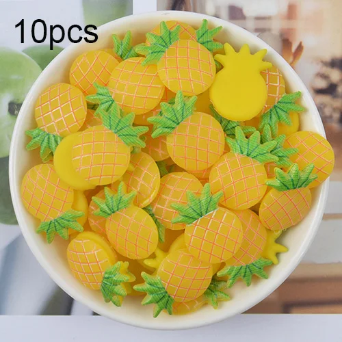Yellow Happy monkey 10 шт. Лизуны в виде фруктов добавки Подвески поставки новые милые Ломтики DIY набор Декор наполнитель для пушистое облако прозрачная слизь глина - Цвет: Yellow