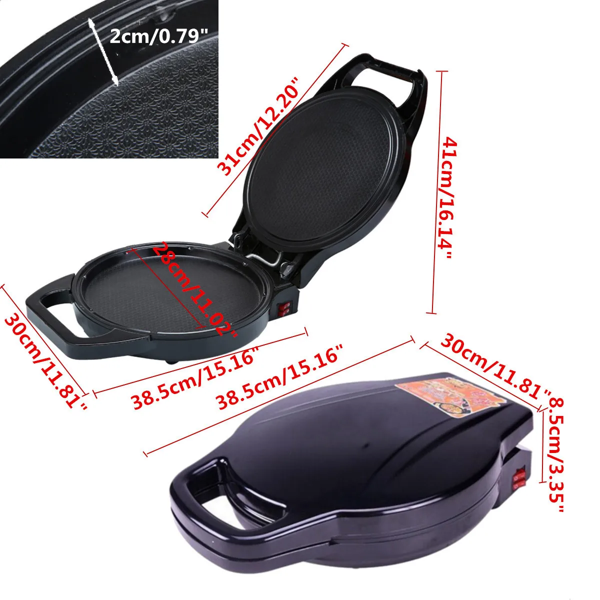 Chinese Specialty Crepe Maker Pancake Sandwich Maker Non Stick Baking Pan Home Kitchen Tool DIY Restaurant Canteen Appliances