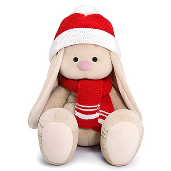 

Soft toy "Bunny Mi big in a hat and scarf", 34 cm