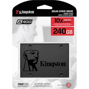 

SSD Kingston A400 SA400S37 / 240G SSD, 2.5 ", 240GB, SATA-III, read: 500 Mb / s, write: 350 Mb / s, TLC, TRIM, NCQ, ECC