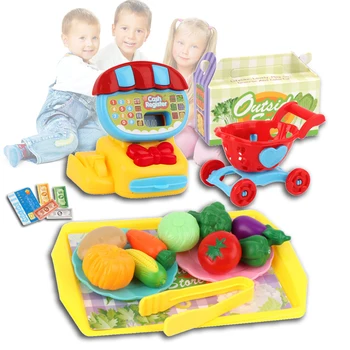 

Play House Cash Register Toy Set Pretend Home Educational Learning Teaching Children Mini Supermarket Simulation Birthday Gift
