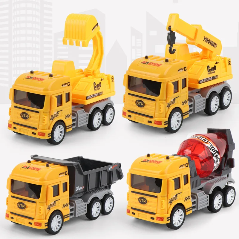 

Children's Toy Inertia Large Engineering Car Toy Set Children's Fire Mixing Crane Digging Earth Excavator Boy All Kinds of Cars