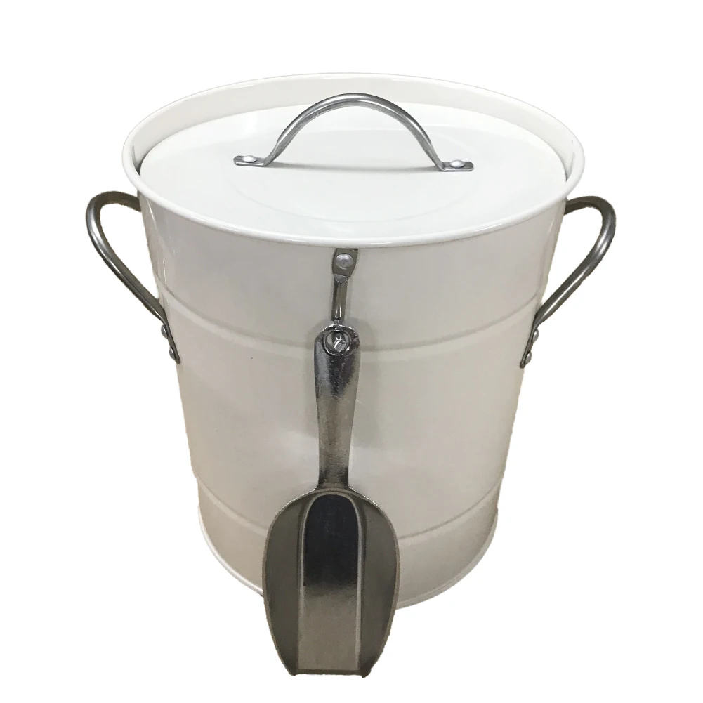 

Cooling With Shovel Kitchen Galvanized Home Vintage Ice Bucket Set Storage Outdoor Bar Portable Refrigeration Double Walled