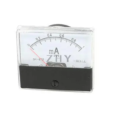 

DH-670 DC 0-1mA Clear Analog Panel Meter Ammeter Gauge