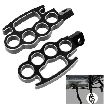 

Black Flying Knuckle Control Foot Pegs Universal Footpegs Footrests Custom Pedal Fit For Harley V-Rod Sportster XL Dyna Softail