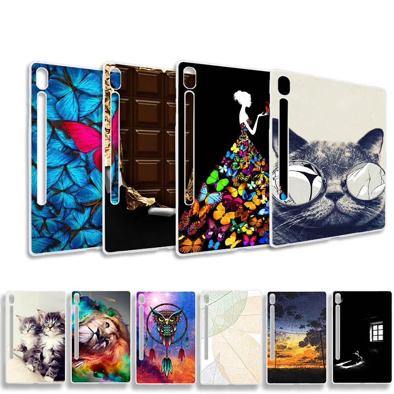 

Soft Painted Case for Samsung Galaxy Tab S6 T860 T865 10.5 2019 10.5" Case Coque Fashion Silicone Cartoon Pattern Tablet Cover