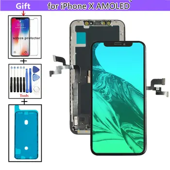 

New Replacement for iPhone XS XR XS Max AMOLED LCD Screen for iPhone X Display Digitizer Assembly with Frame,Black