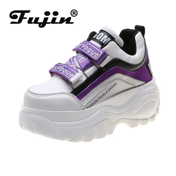 Fujin Sneaker Women Buckle Woman Muffin Breathable Women Causal Shoes Platform Spring Autumn Fashion Thick Bottom Sneakers