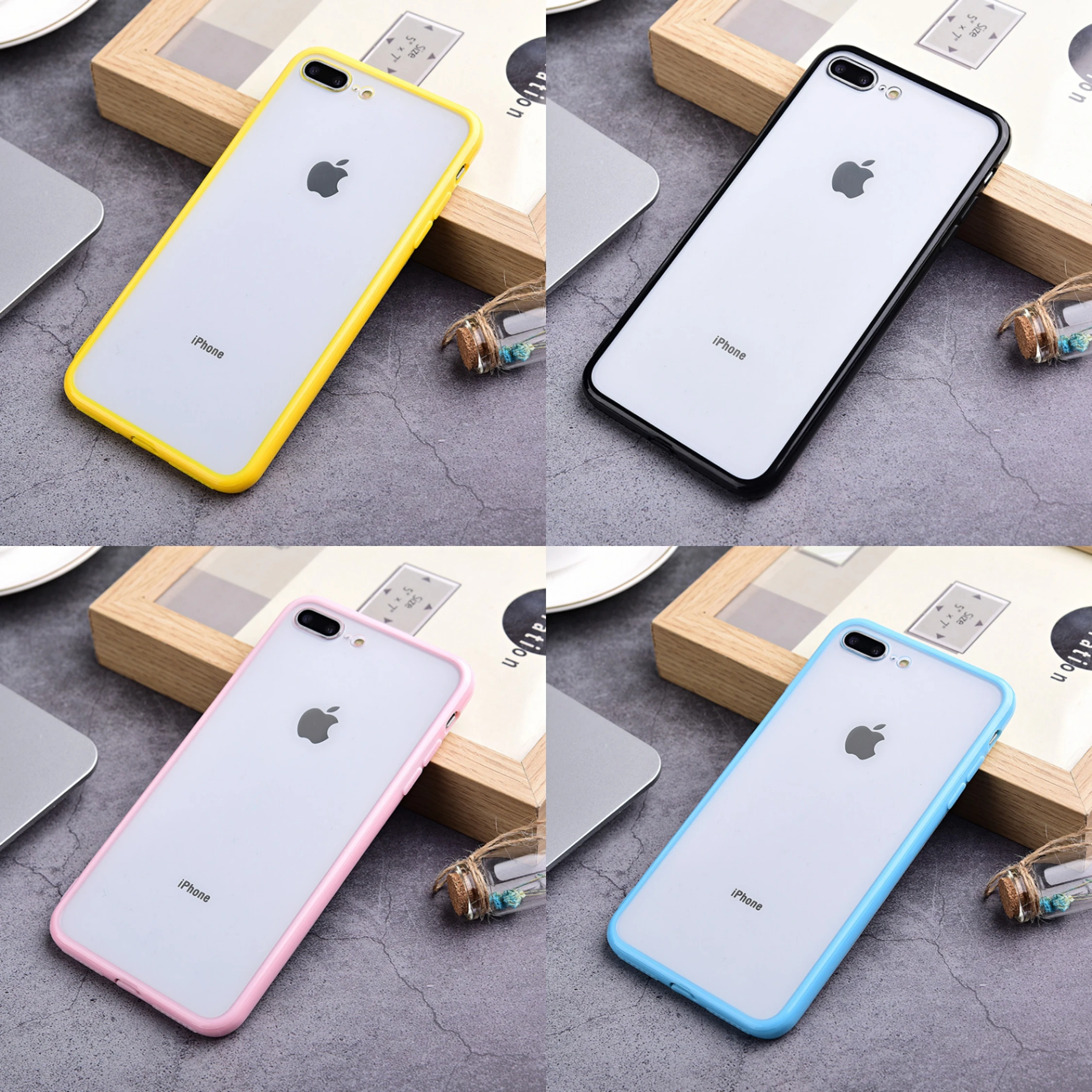 Прозрачный противоударный чехол бампер для телефона iPhone 11 Pro XS Max XR X 8 7 6 6s Plus 10