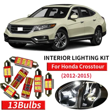 

13x Canbus Error Free LED Interior Light Kit Package for 2012-2015 Honda Crosstour accessories Map Dome Trunk License Light