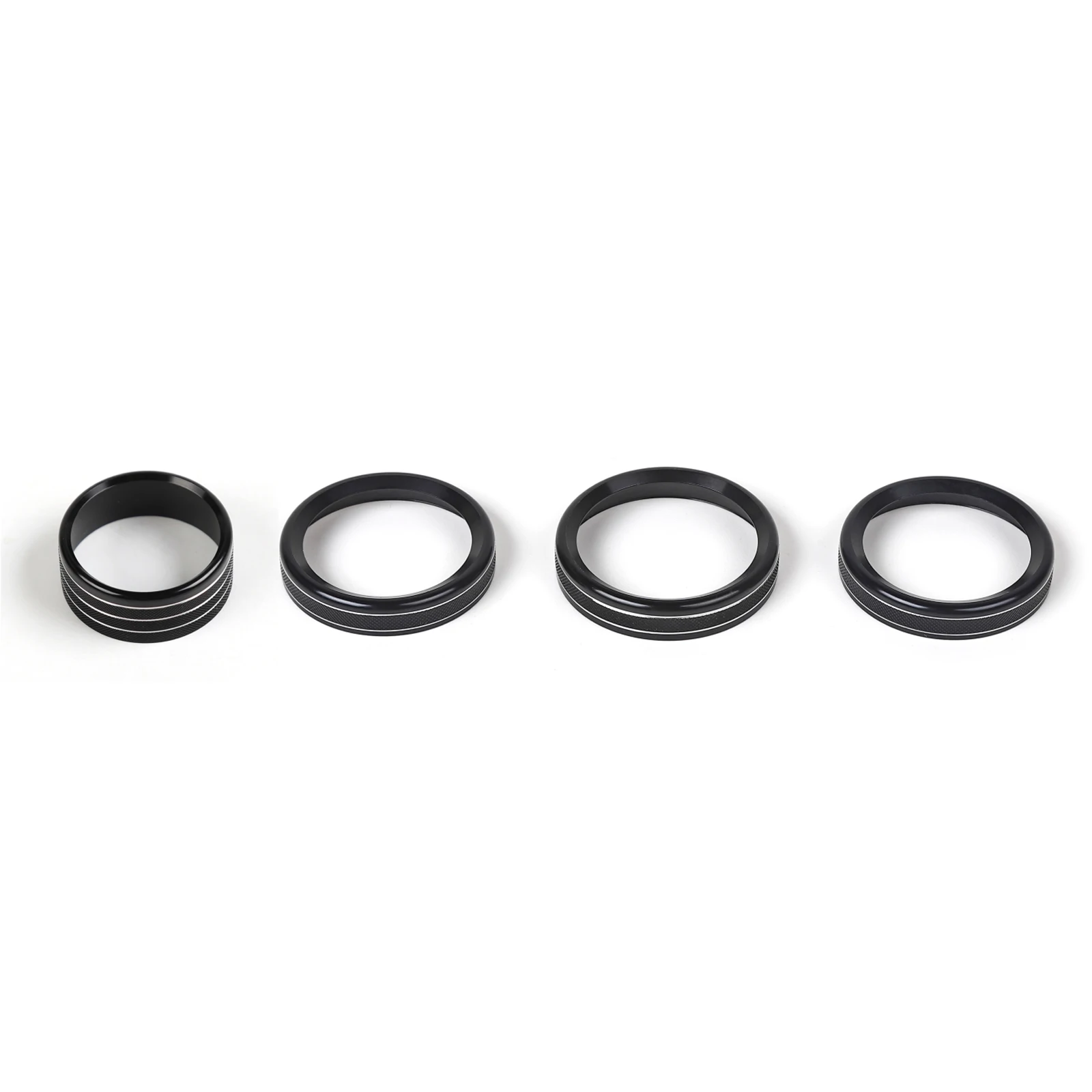 Areyourshop 4 шт. алюминиевый AC Climate control кольцо чехол для ручек для Jeep Wrangler JL+ ручка управления кольцо чехлы автомобильные запчасти