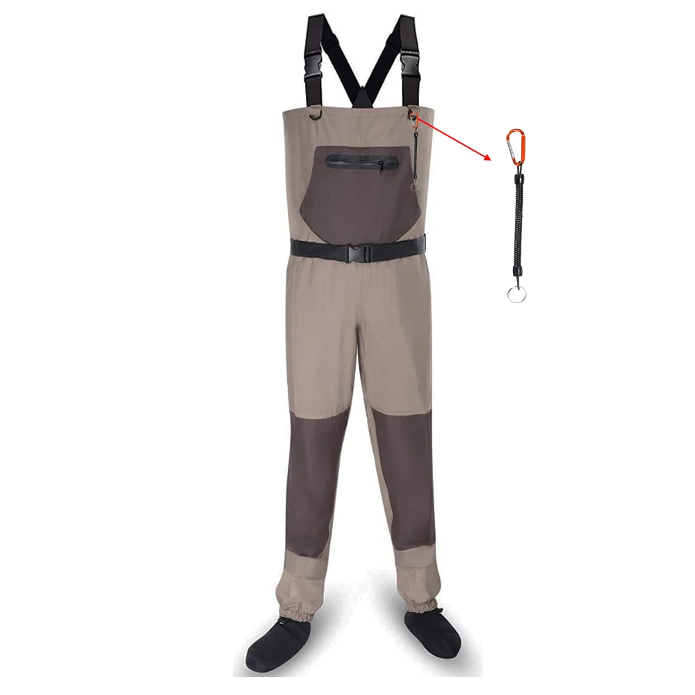 Breathable Fly Fishing Stocking foot Chest Waders Waterproof Hunting