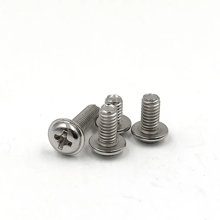 20pcs M5 Phillips round head with pad screws cross pan headel screw
