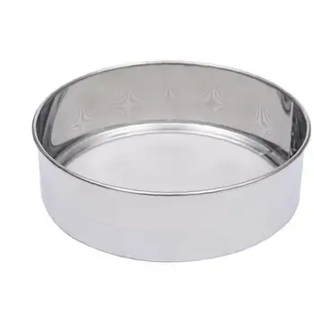

Stainless Steel Professional Round Flour Sieve Strainer with 40 Mesh-14.5*4.5cm