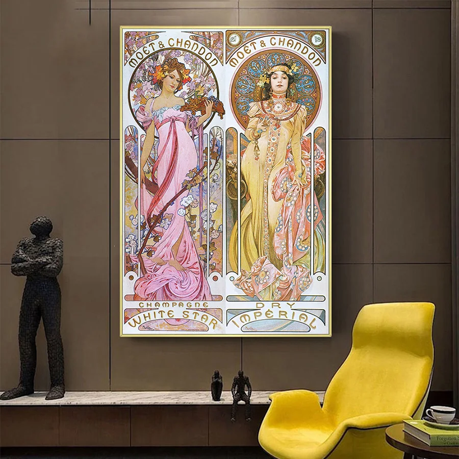Alphonse Mucha Retro Woman art DIY 5D Diamond Painting Handmade Diamond Cross stitch Set Diamond Mosaic Embroidery decoration