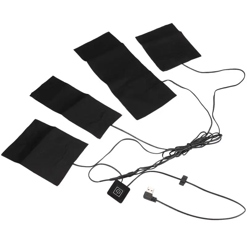 ELOS-портативный нагревательный тканевый коврик 4 в 1 USB электрические нагревательные колодки Одежда нагреватель грелка для жилета
