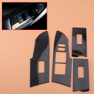 Image 1 - Beler 4 Stuks Carbon Fiber Stijl Abs Auto Venster Lift Schakelaar Panel Cover Trim Fit Voor Toyota Corolla 2014 2015 2016 2017 2018