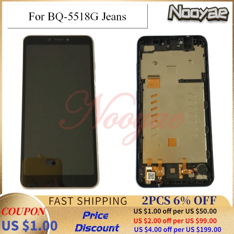 ЖК-экран 5 45 дюймов 480*960 для BQ Mobile BQ-5518G Jeans ЖК-дисплей сенсорный экран дигитайзер