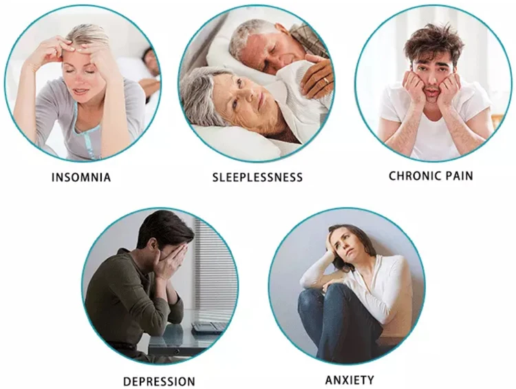 Wireless Insomnia Migraine Headache Relief Hypnotic Physical CES Therapy Device