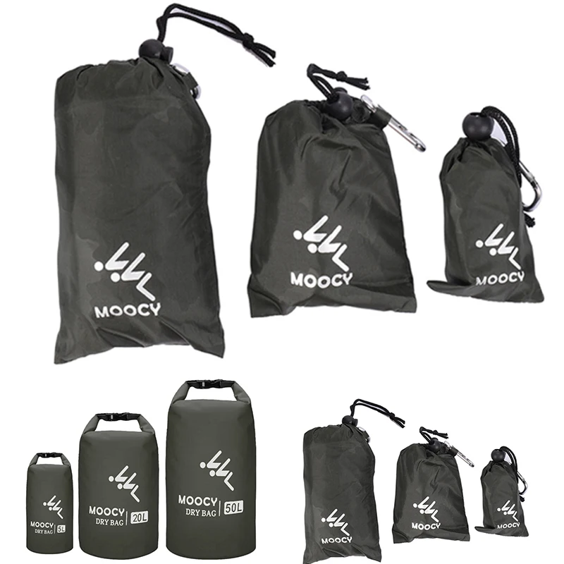 5/20/50L Outdoor Folding Bucket Dry Bag Sack Rucksack Pouch Drifting Swimming Beach PVC water bag