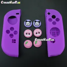 1 ensemble coque souple en Silicone anti-dérapant + 6 pièces grip pour interrupteur nintention Joy-Con housse de protection accessoire contrôleur de peau