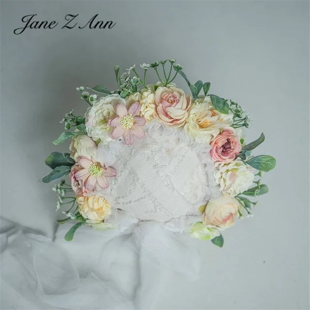 Jane Z Ann Cute Flowers Berries newborn 100 days 1 year  adult Children studio shooting  Pose Props Flowers Hat multi-colors 4