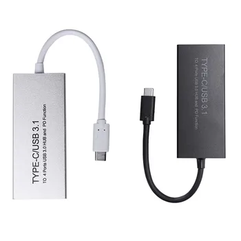 

Usb Type C/Usb 3.1 To 4 Ports Usb3.0 Hub With Pd Function Splitter Charge Cable Adapter For 2018 Air/Pro 13/15
