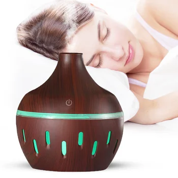 

300ml USB Air humidifier Mini Aroma air diffuser wood Ultrasonic Essential oil Aromatherapy cool mist maker for room home
