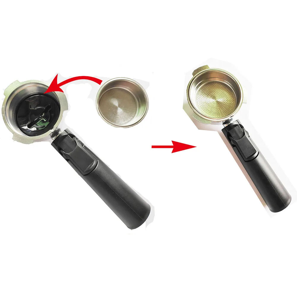 51mm Double-Cup Coffee Machine Pressurized Filter Basket For Household Coffee Maker Parts Non-Pressurized 2-Cup