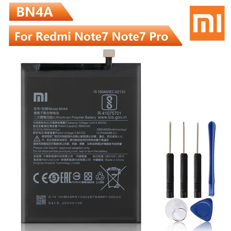 Xiao Mi оригинальная запасная батарея для телефона BN4A Xiaomi Redmi Note7 Note 7 Pro M1901F7C