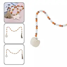 

Multifunction Premium Maple Leaf Shape Wooden Pendant Bead String for Household