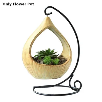 

Micro Landscape Home Decor Hook Design Garden Hanging Plant Ornament Iron Art Wedding Display Gift Bedroom Desktop Flower Pot