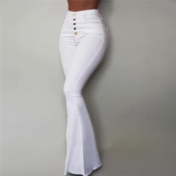 

Female Casual Wide Leg Pants High Waist Trousers Women Solid color hip pants fashion single-breasted simple women wild trousers