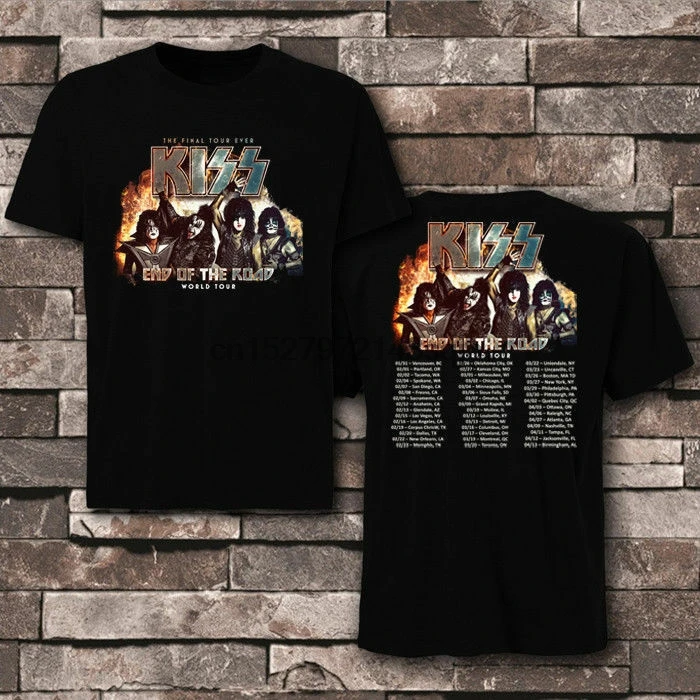 Футболка Kiss 2019 с надписью End of the Road World Tour все размеры |
