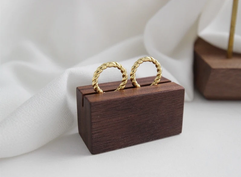 1 pair gold 10mm Серьги из стерлингового серебра 925 пробы, модные простые скрученные серьги, кольцо для ушей, пряжка для ушей, милые трендовые серебряные серьги для девочек и мальчиков, еврей - Окраска металла: 1 pair gold 10mm