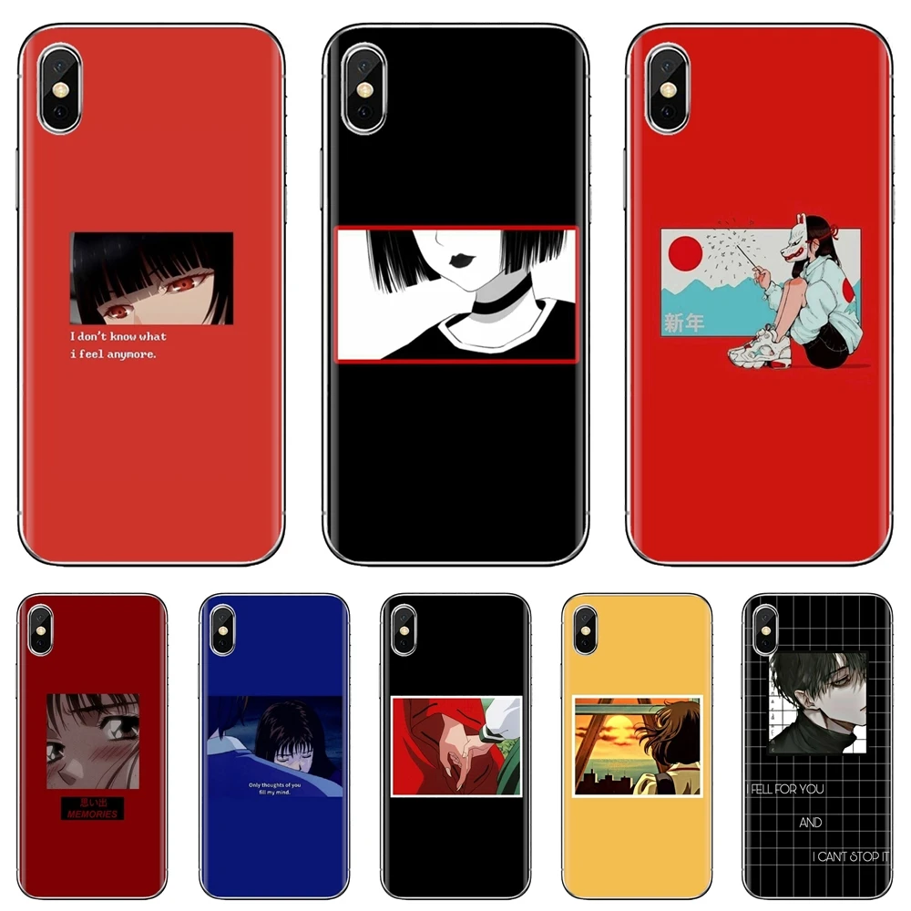 sad japanese Anime puzzle aesthetic Best Silicone Phone Case For ZTE Blade A520 A512 A452 A602 A5 2019 V6 V7 V8 V9 V10 Lite Viat | Мобильные